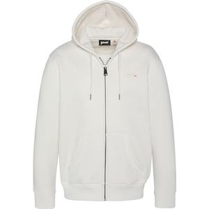 Sweatshirt met capuchon en ritssluiting en Schott borduurwerk, SWCASUAL3, Wit, XL