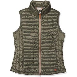 camel active Dames Womenswear vest gewatteerd sportvest, groen (khaki 34), 40