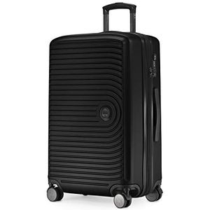 HAUPTSTADTKOFFER Mitte - Middelgrote koffer met harde schaal, TSA, 4 wielen, ruimbagage met 8 cm volumevergroting, 68 cm, 88 L, Zwart