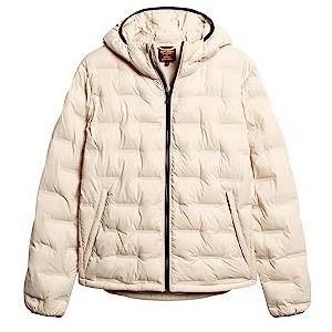 Superdry Short Quilted Puffer Coat Herenjas, cement beige, L