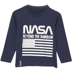 Nasa T-shirt voor kinderen, Marineblauw, 4 Jaren