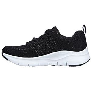 Skechers Arch Fit Sneaker voor dames, Zwart, 38.5 EU