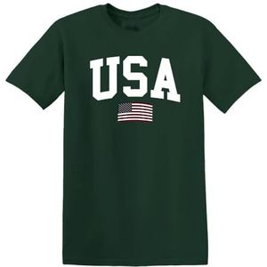 AMERICAN COLLEGE USA T-shirt, donkergroen, 16 jaar voor kinderen, Donker Groen, 16 Jaren