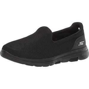 Skechers GO WALK 5, GO Walk 5 sneakers voor dames, zwart (zwart textiel/trim Bbk), 9 UK (42 EU), Zwart Textiel Trim
