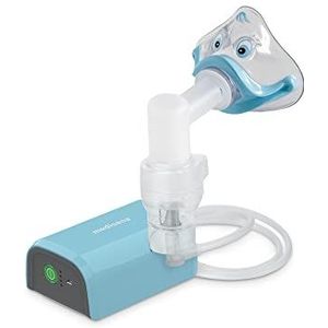 medisana IN 165 inhalator, compressor vernevelaar met mondstuk en masker voor volwassenen en kinderen, voor verkoudheid of astma met oplaadbare batterij via micro USB