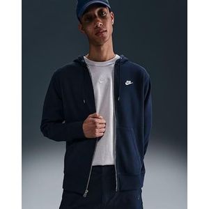 Nike Club Ft Fz Hoodie Jas voor heren Obsidian/Obsidian/White M