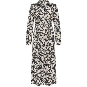 ONLY - Rechte Lange Jurk - Zwart - Viscose - Lange Mouwen
