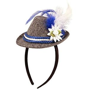 Folat - Tiara mini Trilby hoed blauw Oktoberfest