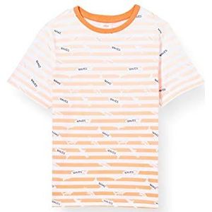 s.Oliver T-shirt voor jongens, Neon Oranje Strepen, 92/98 cm