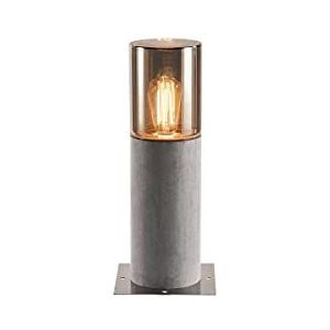 SLV staande armatuur LISENNE POLE 40 / buitenverlichting voor paden, wanden, ingangen, LED outdoor tuinarmatuur / E27 IP54 23W grijs