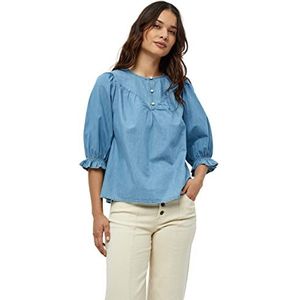 Desires Abigail blouse met 3/4 mouwen | blauwe blouses voor vrouwen VK | lente dames tops | maat M