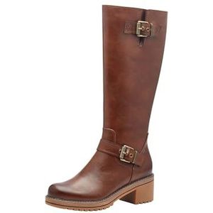 MARCO TOZZI Dames hoge laarzen met hak Vegan met ritssluiting, bruin (chestnut), 38 EU