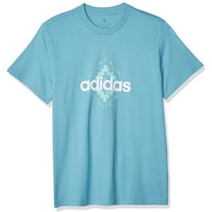 adidas W Wovn G T T-shirt dames, Voorgevormd blauw, M