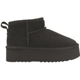 GIOSEPPO 73976-P - Kuitlaarzen - Zwart - Leer - Binnenvoering van Bont