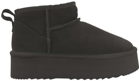 GIOSEPPO 73976-P - Kuitlaarzen - Zwart - Leer - Binnenvoering van Bont