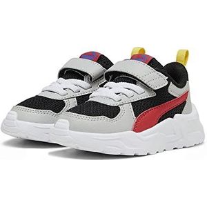 PUMA Trinity Lite Ac+ Inf Sneakers voor kinderen, uniseks, Puma Zwart voor alle tijden rood koel licht grijs, 20 EU