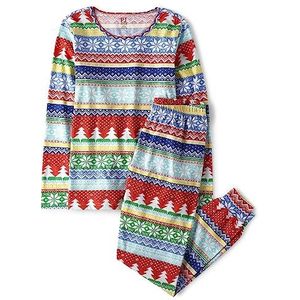 The Children's Place Baby Holiday Pajamas, Cotton, Multi Fairisle, Small (Adult)