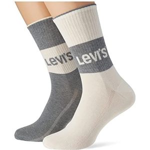 Levi's Unisex Organic Cotton Short Sock (2 stuks), Grey Combo, 43 EU