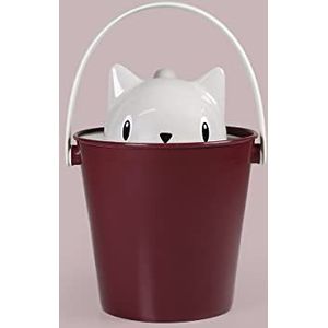 United Pets Crick - Bewaarcontainer voor Katten, Made in Italy, Designer: Stefano Giovannoni, Eco-Friendly, Draagkracht: 2 kg, Bordeaux/Grijs