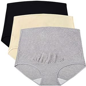 Mama Cotton Zwangerschapsbroekje voor dames, over de buik, hoge taille, volledige bedekking, zwangerschapsondergoed, multipack (S-4XL), M