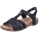 Rieker - Dames Schoenen - Zwart - Veterschoenen - Comfortabele Pasvorm