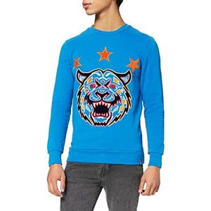 French Kick Tiger Casual overhemd voor heren, Blauw (Royal Blue Royal Blue), L