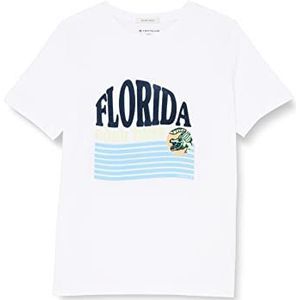 TOM TAILOR T-shirt voor jongens en kinderen, 20000 - wit, 128/134 cm