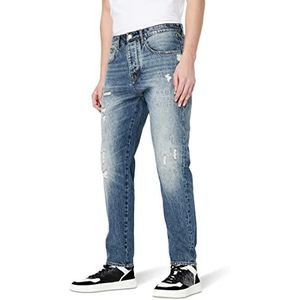 Armani Exchange J24 Tapered Fit Jeans voor heren, Indigo denim, XS