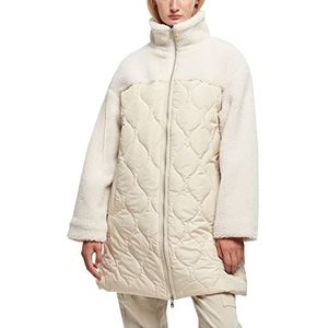 Urban Classics dames oversized sherpap gewatteerde jas jas voor dames, zachte zeegras/whitesand, 3XL