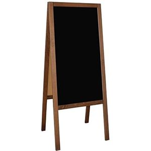 Klantenstopper reclamedisplay 118 x 47 cm, standaard met schoolbord van hout, eetbord met houten frame