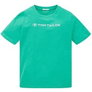 TOM TAILOR Jongens T-shirt voor kinderen met logoprint 1033787, 25953 - Holly Green, 128