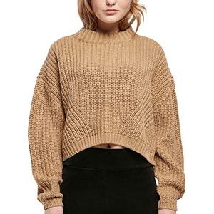 Urban Classics Brede oversized sweater voor dames, effen beige, XS