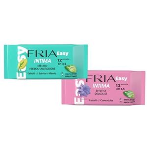 Fria 12 x intieme handdoeken, biologisch afbreekbaar, verschillende modellen en geuren