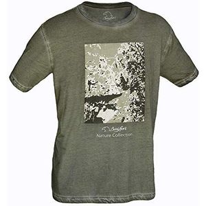 Benisport 483/7 T-shirt, katoen gewassen, natuur, grijs, unisex volwassenen, L