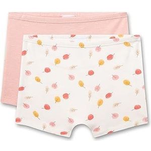 Sanetta Meisjesslips (dubbelpak) gebroken wit en roze | hoogwaardige slips voor meisjes | Inhoud: set van 2 ondergoed voor meisjes, wit pebble, 80 cm