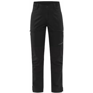 Craft PRO Explore Wandelbroek voor dames, XS, zwart, 2- en 4-weg stretchmateriaal, zakken met ritssluiting, sneldrogende wandelbroek voor dames