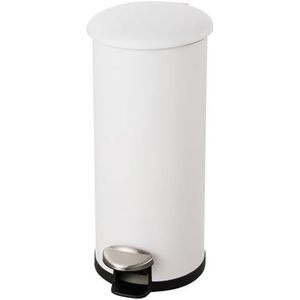 helit H2406605 - Afvalbak ""de zink"" 20 liter, afvalbak wit, pedaalemmer, afvalbak