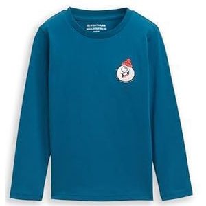TOM TAILOR - Shirt - Cyaan Blauw - Lange Mouw