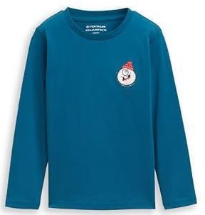 TOM TAILOR - Shirt - Cyaan Blauw - Lange Mouw