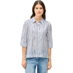 Cecil Korte hemdblouse voor dames, Urban Navy Blue, XXL