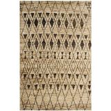 Safavieh Hennep en wollen tapijt, TGR648, handgemaakte natuurlijke vezels, ivoor/zwart, 160 x 230 cm
