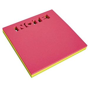 APLI 18336 - Sticky Notes Stansnotitie 75 x 75 mm Pad van 75 vellen 3 verschillende fluorescerende kleuren
