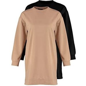 Trendyol Sweatshirt - Zwart - Regular, Zwart-Huid, XXXL, Zwarte huid, 3XL