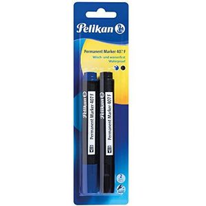 Pelikan Permanent Marker 407 F 2 Stuk zwart/blauw