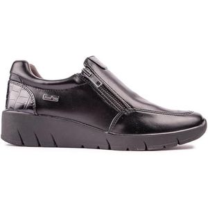Jana Softline 8-24663-41 Comfortabele extra brede comfortabele schoen sportieve alledaagse schoenen vrije tijd slippers, Black Snake, 36 EU Breed