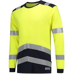 Tricorp 103003 Safety Multinorm Bicolor T-shirt, 60% Modacryl/39% katoen/1% resten, 200g/m², fluorgele inkt, maat 4XL