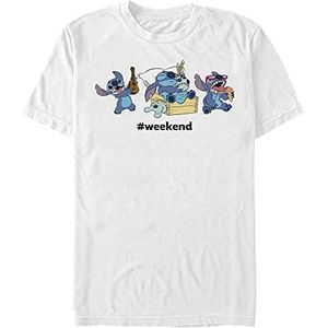 Disney Lilo & Stitch - Stitch Weekend Unisex Crew neck T-Shirt White 2XL