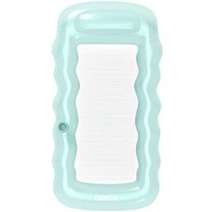 FUNBOY Luxe Clear Mint Blue Mesh Lounger Zwembad Float, Float in en uit het water. Geïntegreerde bekerhouder en hoofdsteun