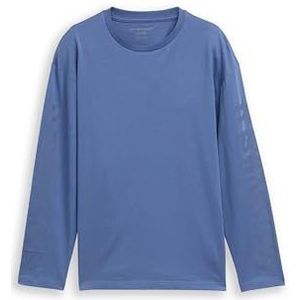 TOM TAILOR Kinder-T-shirt met lange mouwen, 38883 - Dusty Faded Blue, 140