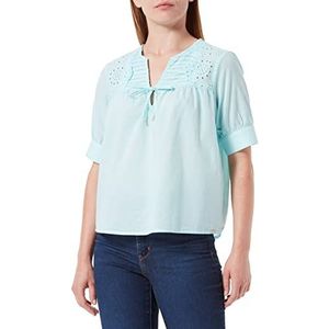 Q/S designed by Damesblouse met korte mouwen, oceaangroen, 32